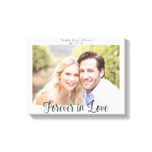 Moderne Hochzeittypografie für immer im Foto der L