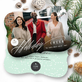 Moderne Holiday Cheer Foto Business Holiday Card Feiertagskarte