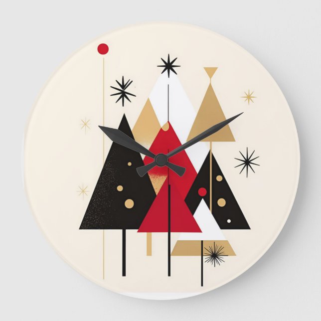 Moderne Holiday Cheer Wall Uhr (Vorderseite)