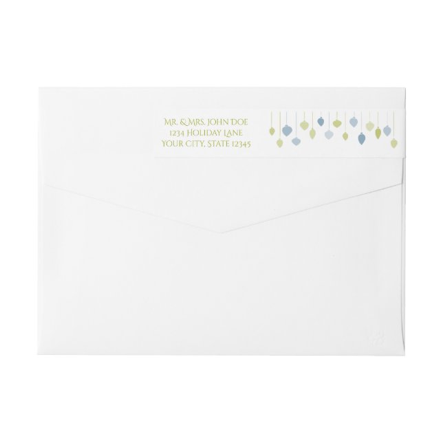 Moderne Holly Jolly Minimalistisch Holiday Baubles (Rückseite)