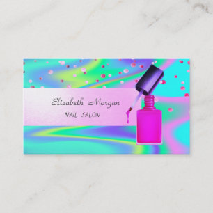 Moderne Holografie, Confetti, Nagelpolnisch Visitenkarte
