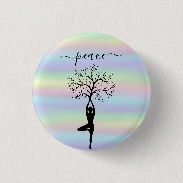 Moderne Holografie, Friedensyoga Button (Vorderseite)