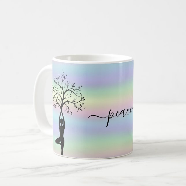 Moderne Holografie, Friedensyoga Kaffeetasse (Vorderseite Links)