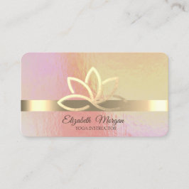 Moderne Holografie, Goldrand, Gold Lotus Visitenkarte