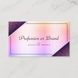 Moderne, holografische Effekte Lila Farbtöne Visitenkarte
