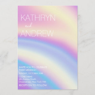 Moderne holografische Hochzeitseinladung Einladung