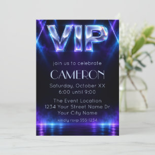 Moderne holografische Neon-VIP-Party Einladung