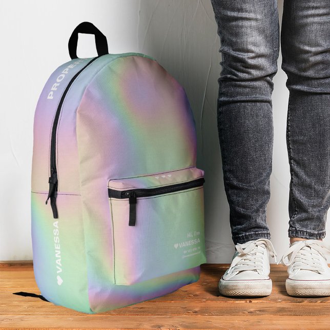 Moderne holografische Pastel Stylish Bedruckter Rucksack (Modern Holographic Pastel Stylish Printed Backpack
)