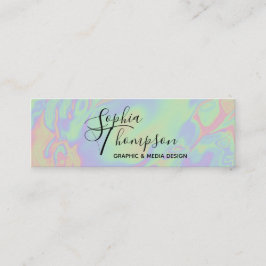 Moderne holografische Rainbow Pastel - Visitenkart Mini Visitenkarte