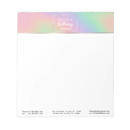 Moderne Holografische Regenbogeneffekte Metallrahm Notizblock