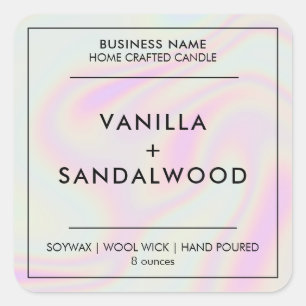 Moderne Holographic Candle Label Aufkleber