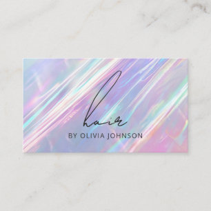 Moderne Holographic Hair Stylist Business Card Visitenkarte