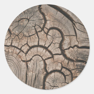 Moderne Holz Holzstamm Baumstämme Runder Aufkleber