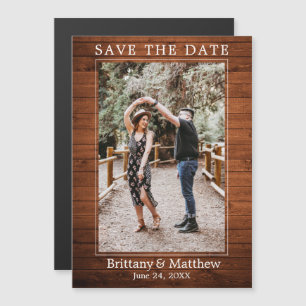 Moderne Holzdrucktechnik Magnetic Save the Date Magnetkarte