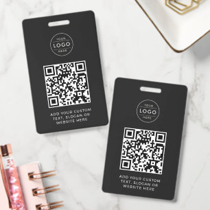 Moderne Holzkohle-QR-Code benutzerdefiniertes Firm Ausweis