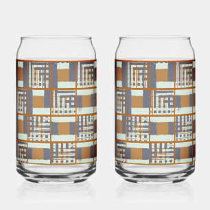 Moderne Holzkohle-Quadrate Glas