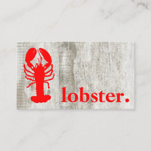 Moderne Holzlobster. Visitenkarte