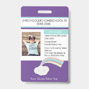 Moderne Homeschooling Unschooling Schüler Cloud Ausweis