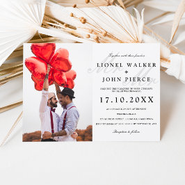 Moderne Homosexuelle Hochzeit mit mehr und weniger Einladung