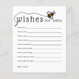 Moderne Hone Bee Wünsche für Baby Advice Card
