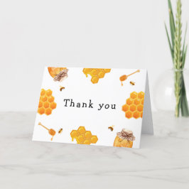 Moderne Honey Bumblebee Frame Baby Dusche Dankeskarte