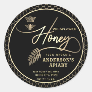 Moderne Honigwanze-Königin Runder Aufkleber