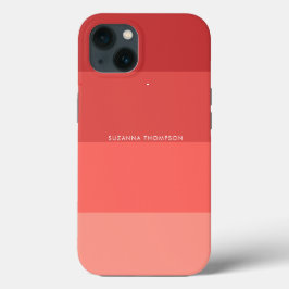 Moderne, horizontale Streifen in Rot und Orange Case-Mate iPhone Hülle