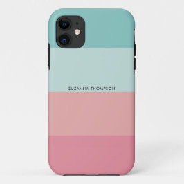 Moderne, horizontale Streifen pastellfarben, rosa  Case-Mate iPhone Hülle