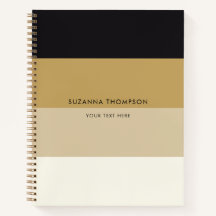 Moderne horizontale Streifen Schwarz-Gold Farbtöne