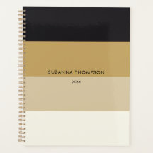 Moderne horizontale Streifen Schwarz-Gold Farbtöne