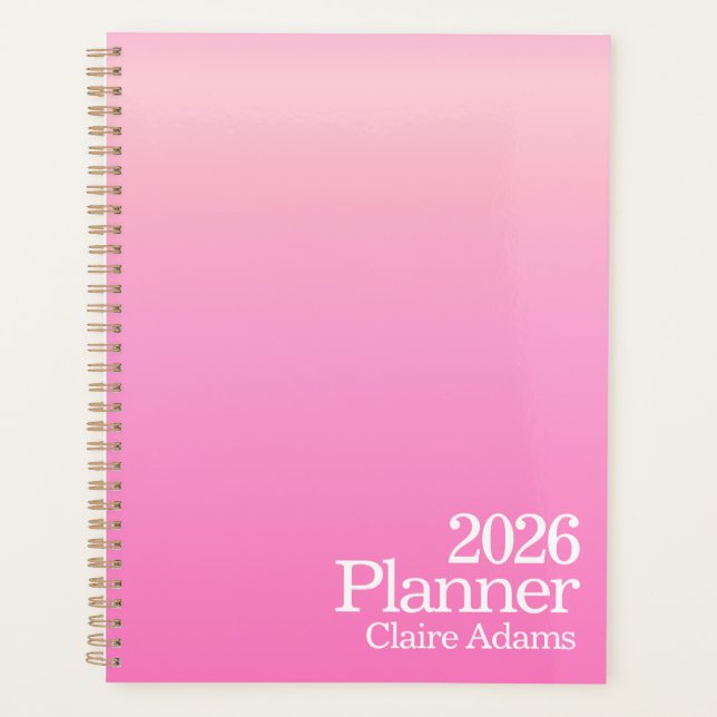 Moderne Hot Pink Ombre Planer (Vorderseite)