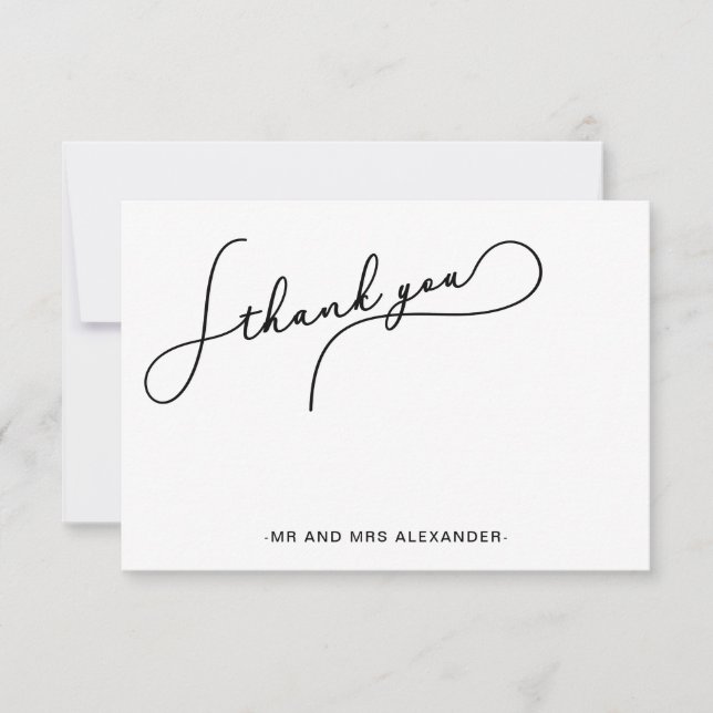 Moderne Hübsche Drehbücher und Imitats Gold Dots V Dankeskarte (Vorderseite)