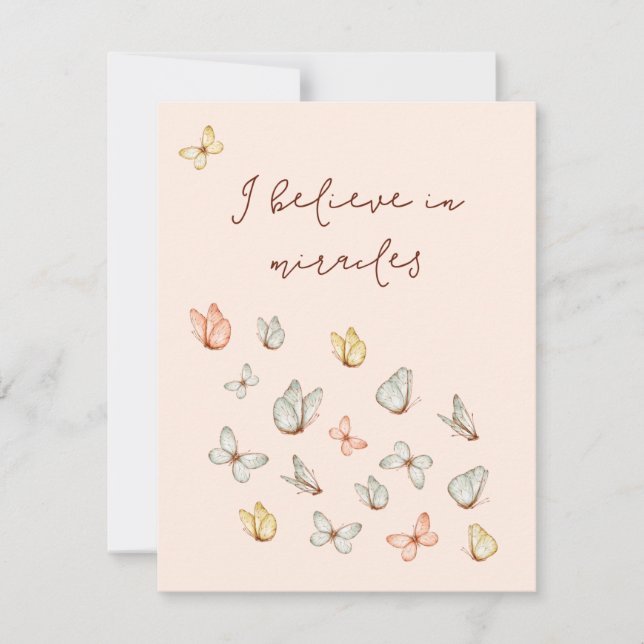 Moderne, Hübsche rosa Schmetterlinge segnen (Vorderseite)