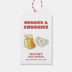 Moderne Huggies Chuggies Bierwindel Baby-Party Geschenkanhänger