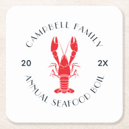 Moderne Hummer-Boote nach Maß Rechteckiger Pappuntersetzer