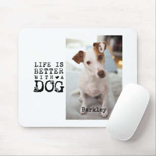 Moderne Hund-Haustier-Zitat-Fotovorlage Mousepad