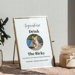 Moderne Hunde-Signatur-Hochzeit Poster
