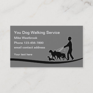 Moderne Hunde Walking Pet Care Visitenkarte