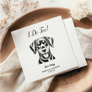 Moderne Hundehochzeits-Cocktailservietten Serviette
