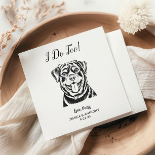 Moderne Hundehochzeits-Cocktailservietten Serviette