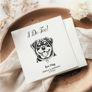 Moderne Hundehochzeits-Cocktailservietten Serviette