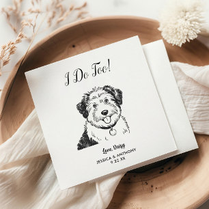 Moderne Hundehochzeits-Cocktailservietten Serviette