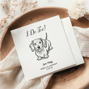 Moderne Hundehochzeits-Cocktailservietten Serviette