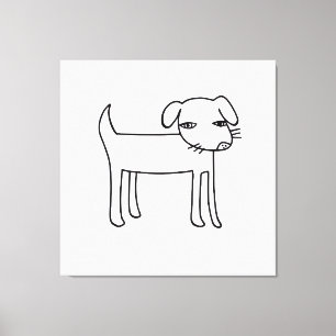 moderne Hundeillustration Leinwanddruck