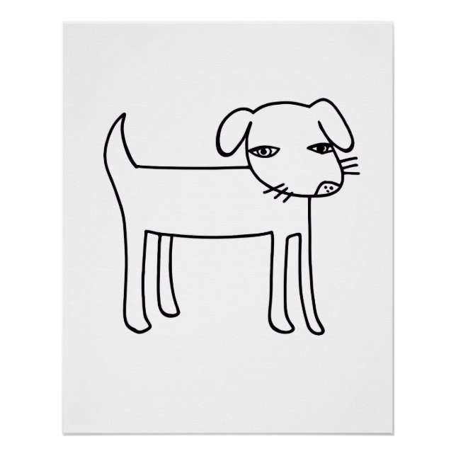 moderne Hundeillustration Poster (Vorderseite)