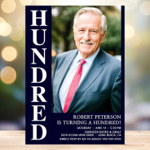 Moderne HUNDRED Foto 100. Geburtstagsparty