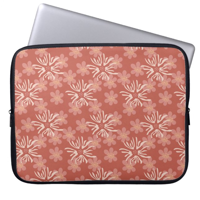 Moderne Hütte Floral - Soft Terracotta Palette Laptopschutzhülle (Vorderseite)