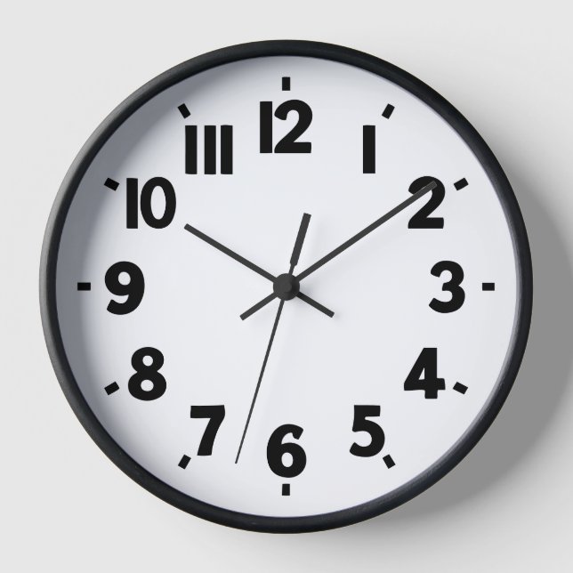 🕰️ moderne, hybride numerische Wall-Uhr - einziga Uhr (Vorderseite)