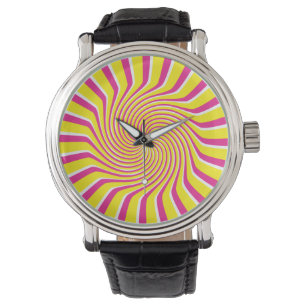 Moderne Hypnotische Spirale Armbanduhr - Künstleri