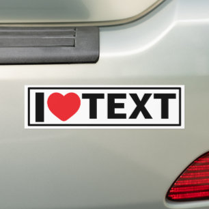 Moderne I Heart Custom-Autoaufkleber Autoaufkleber